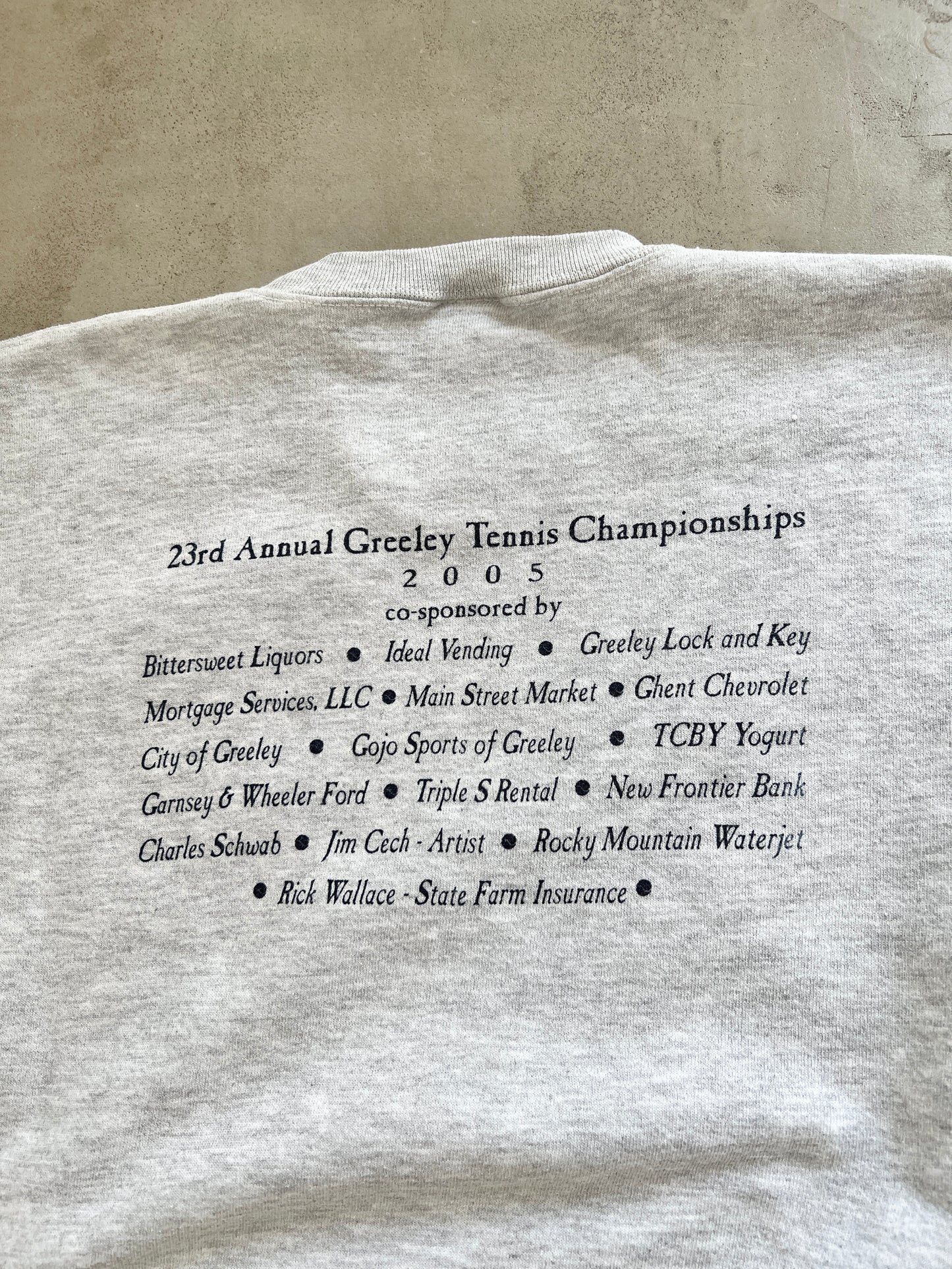GREY RUSSELL TENNIS SWEATER - 2000S - M/L