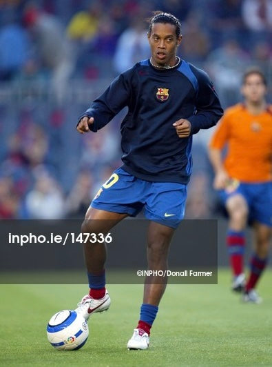 NAVY FC BARCELONA NIKE SWEATER - 2000S - L