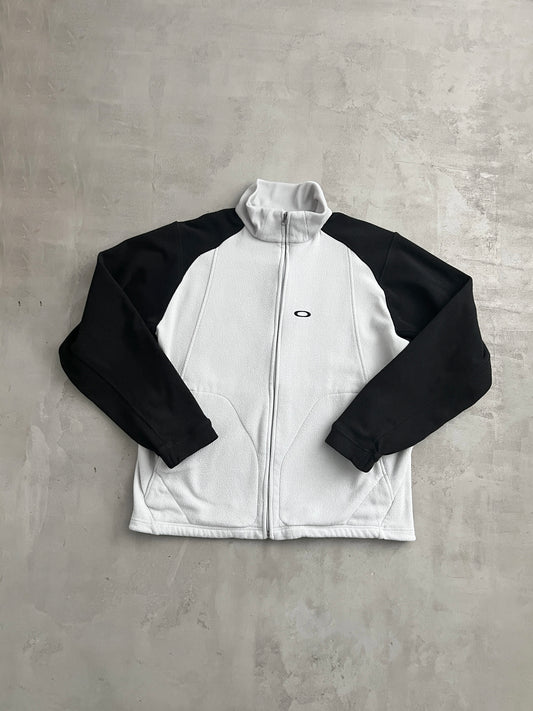 GREY OAKLEY FLEECE JACKET - 2000S - L