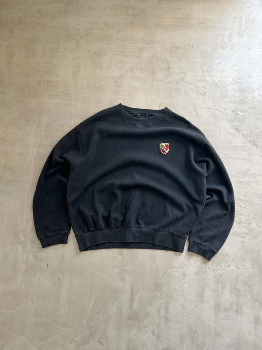 BLACK PORSCHE SWEATER - 1990S - M