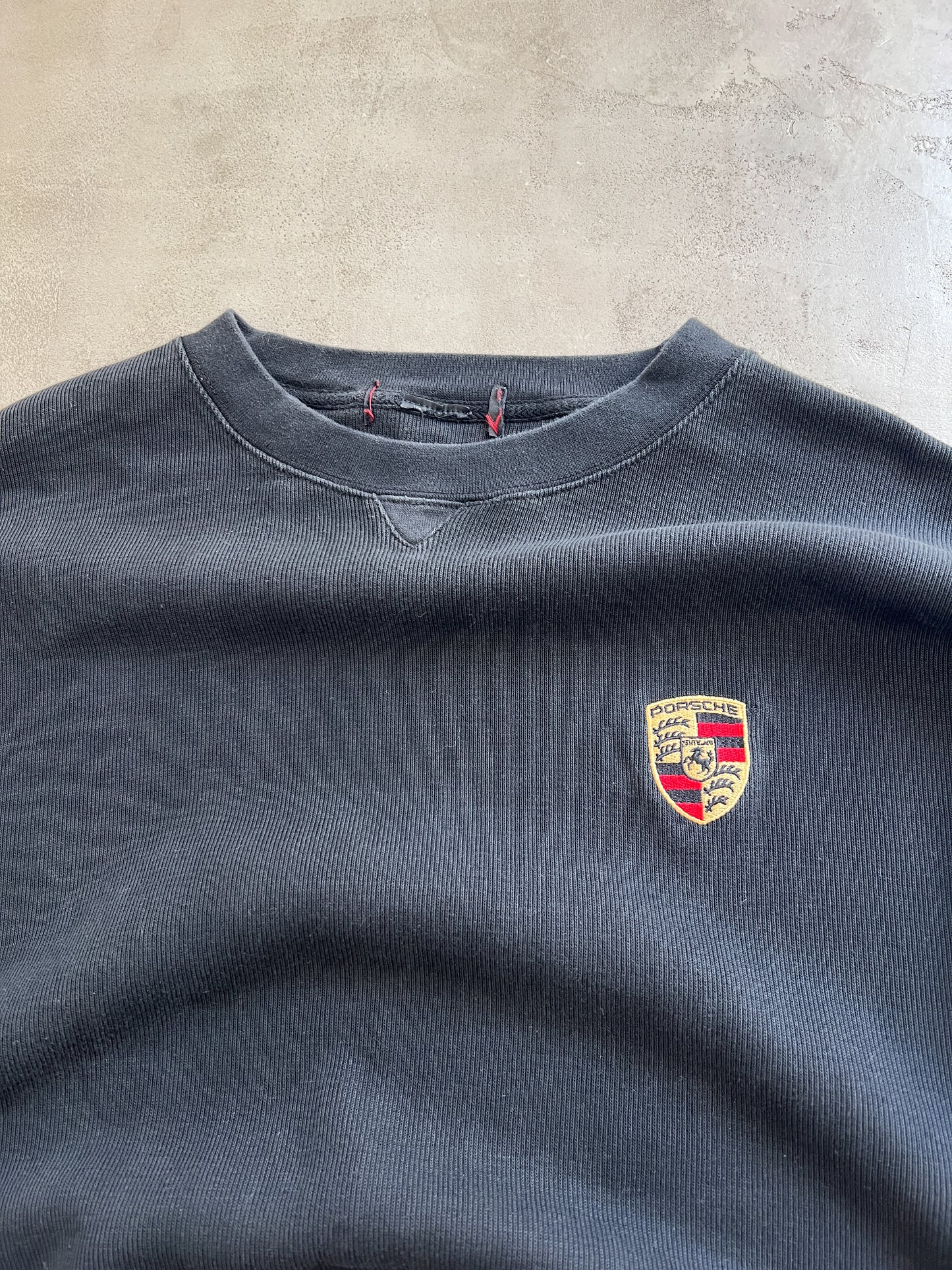 BLACK PORSCHE SWEATER - 1990S - M