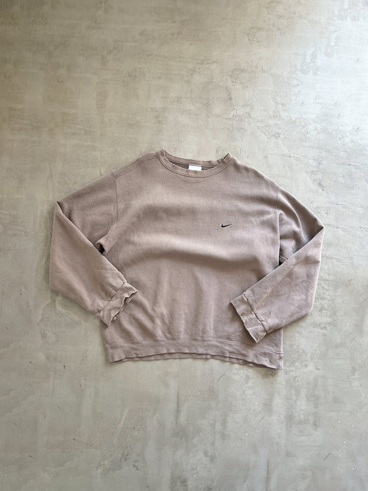 BEIGE NIKE SWEATER - 1990S - L