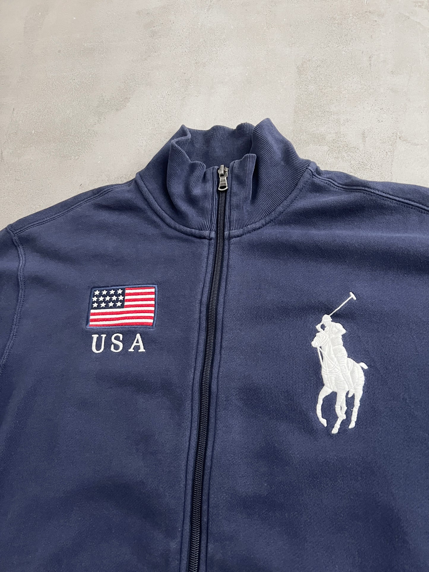 NAVY POLO RALPH LAUREN JACKET - 2000S - L