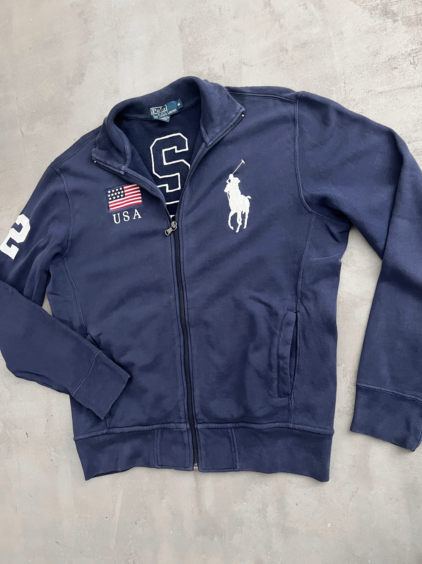 NAVY POLO RALPH LAUREN JACKET - 2000S - L