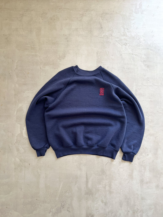 NAVY ROLLS ROYCE SWEATER - 1990S - M