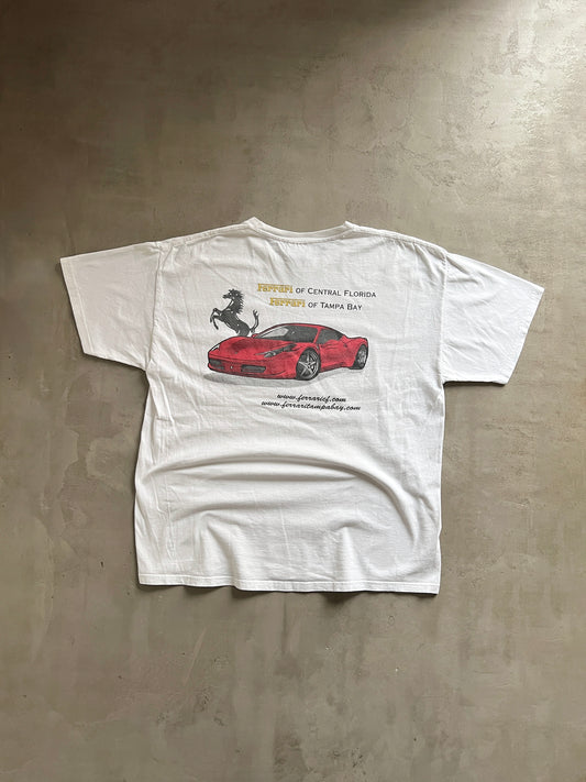WHITE FERRARI PROMO TEE - 1990S - L