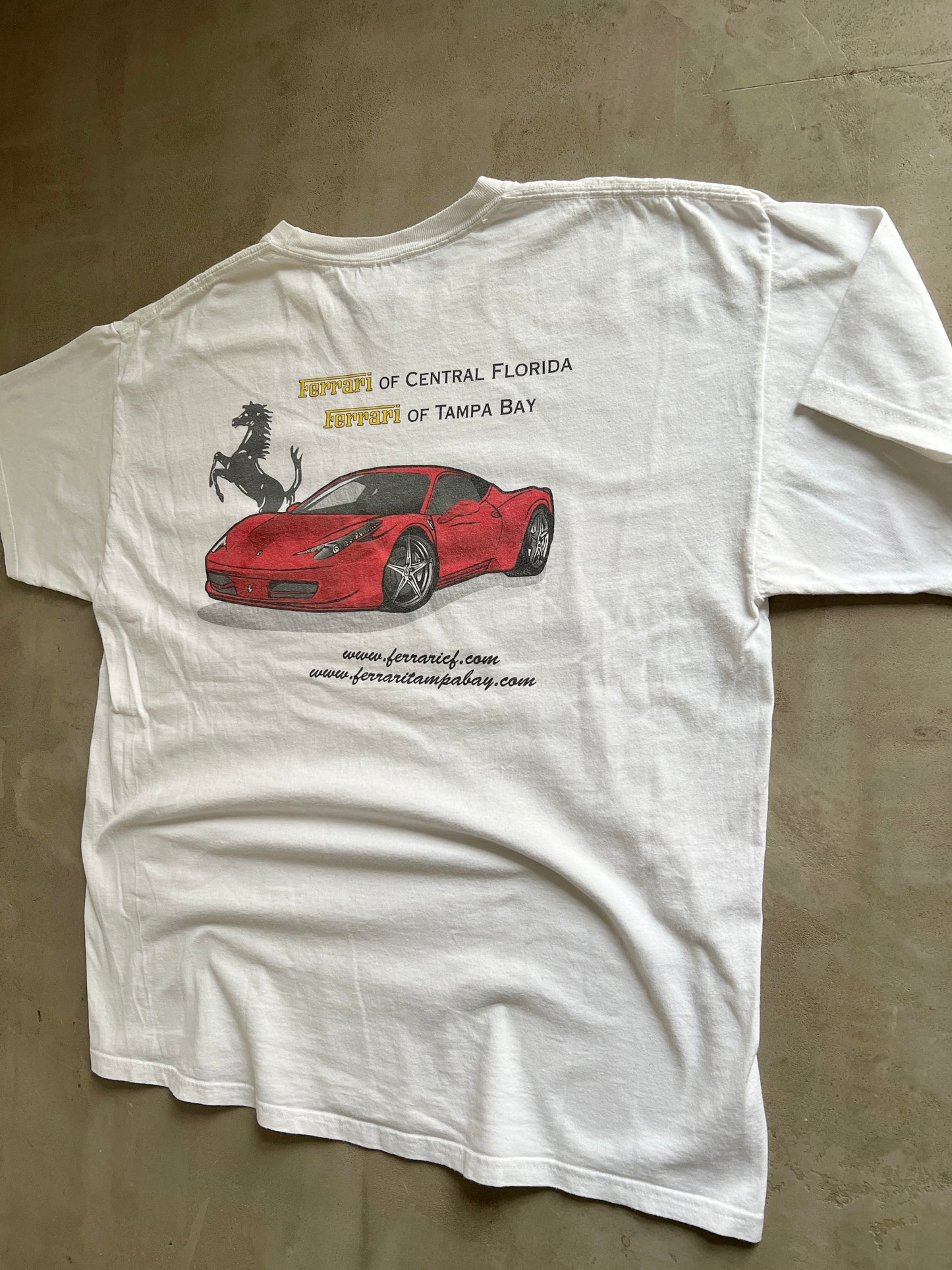 WHITE FERRARI PROMO TEE - 1990S - L
