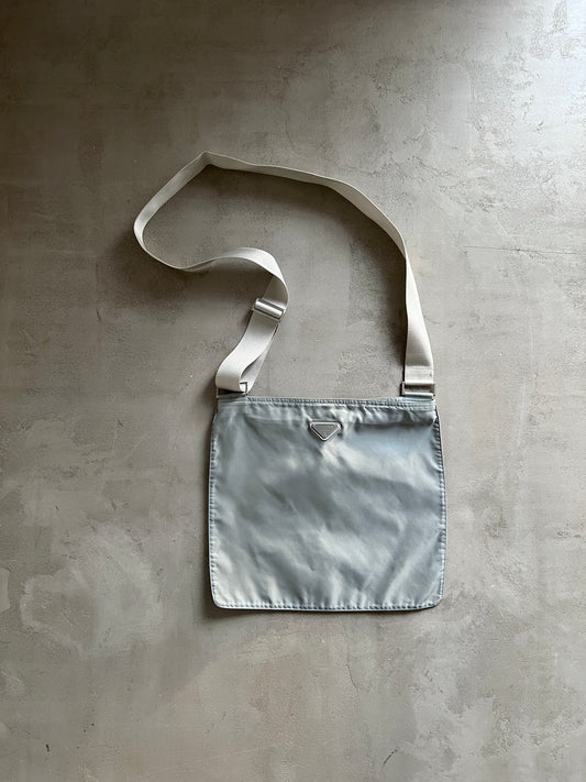 GREY/BABY BLUE PRADA BAG - 2000S