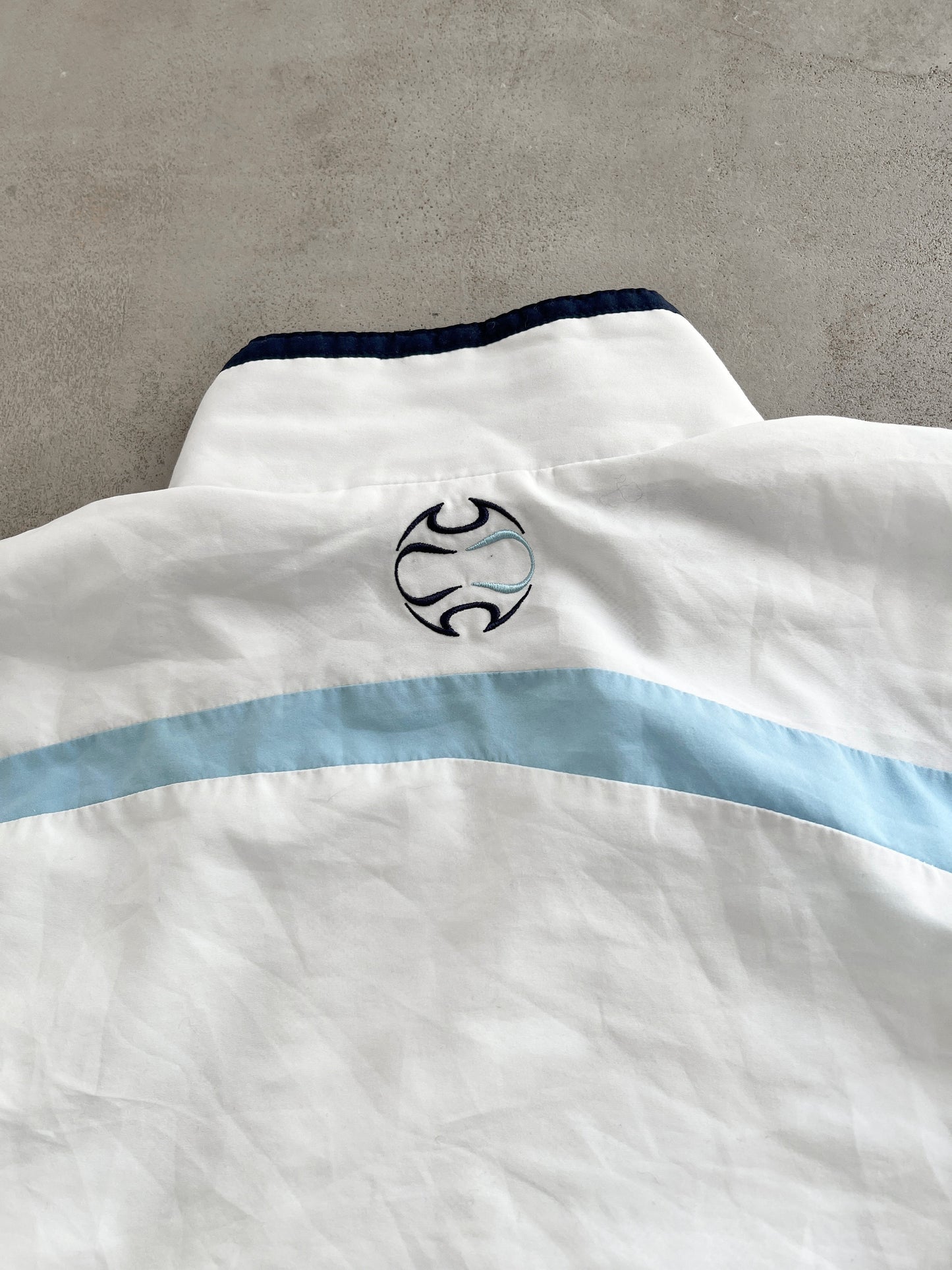 WHITE/BABY BLUE REAL MADRID TRACK JACKET - 2000S - M/L
