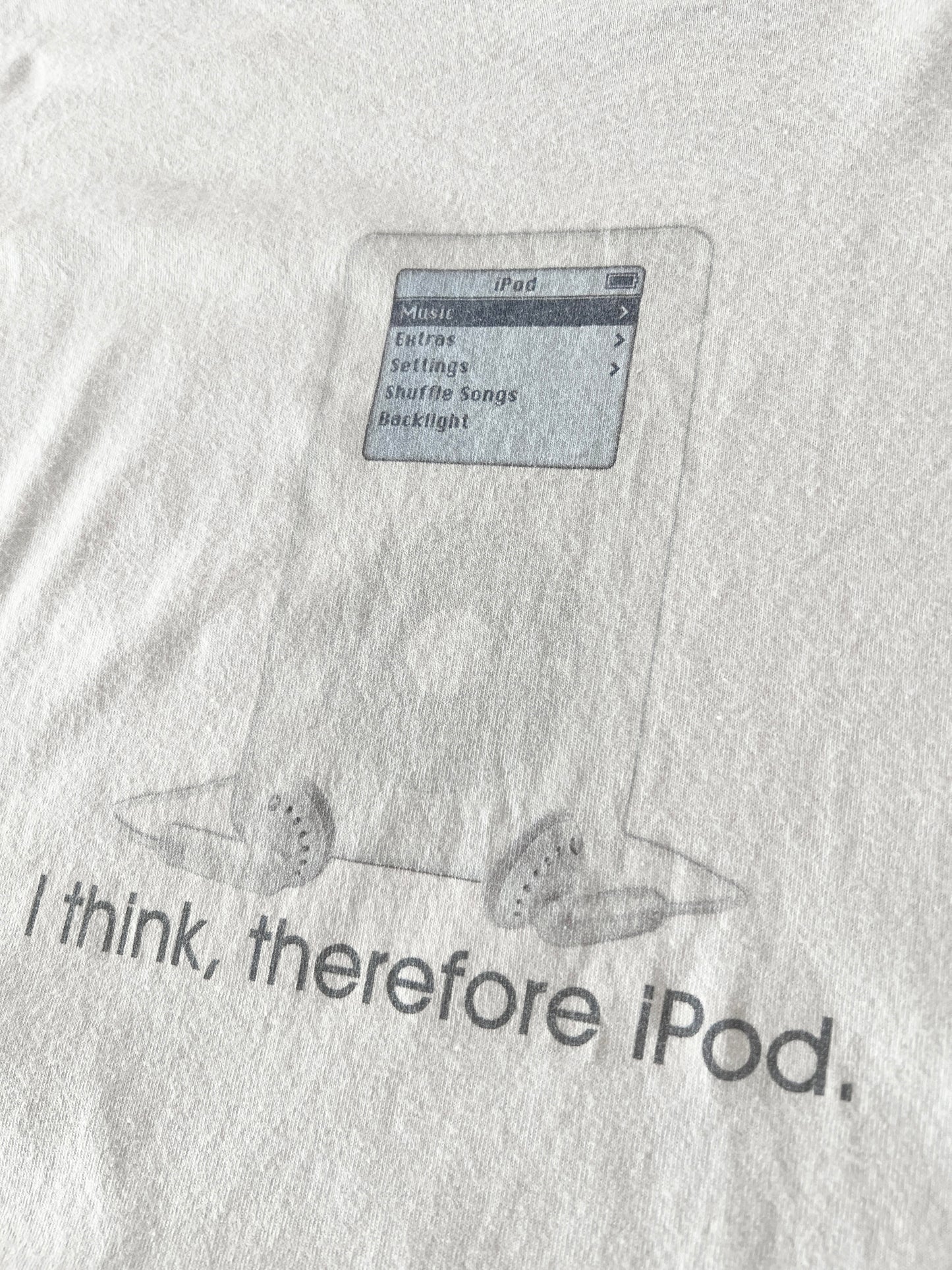 WHITE APPLE IPOD PROMO TEE - 2000S - XL