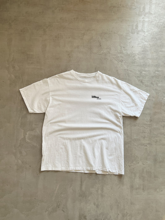 WHITE MICROSOFT OFFICE PROMO TEE - 2000S - L