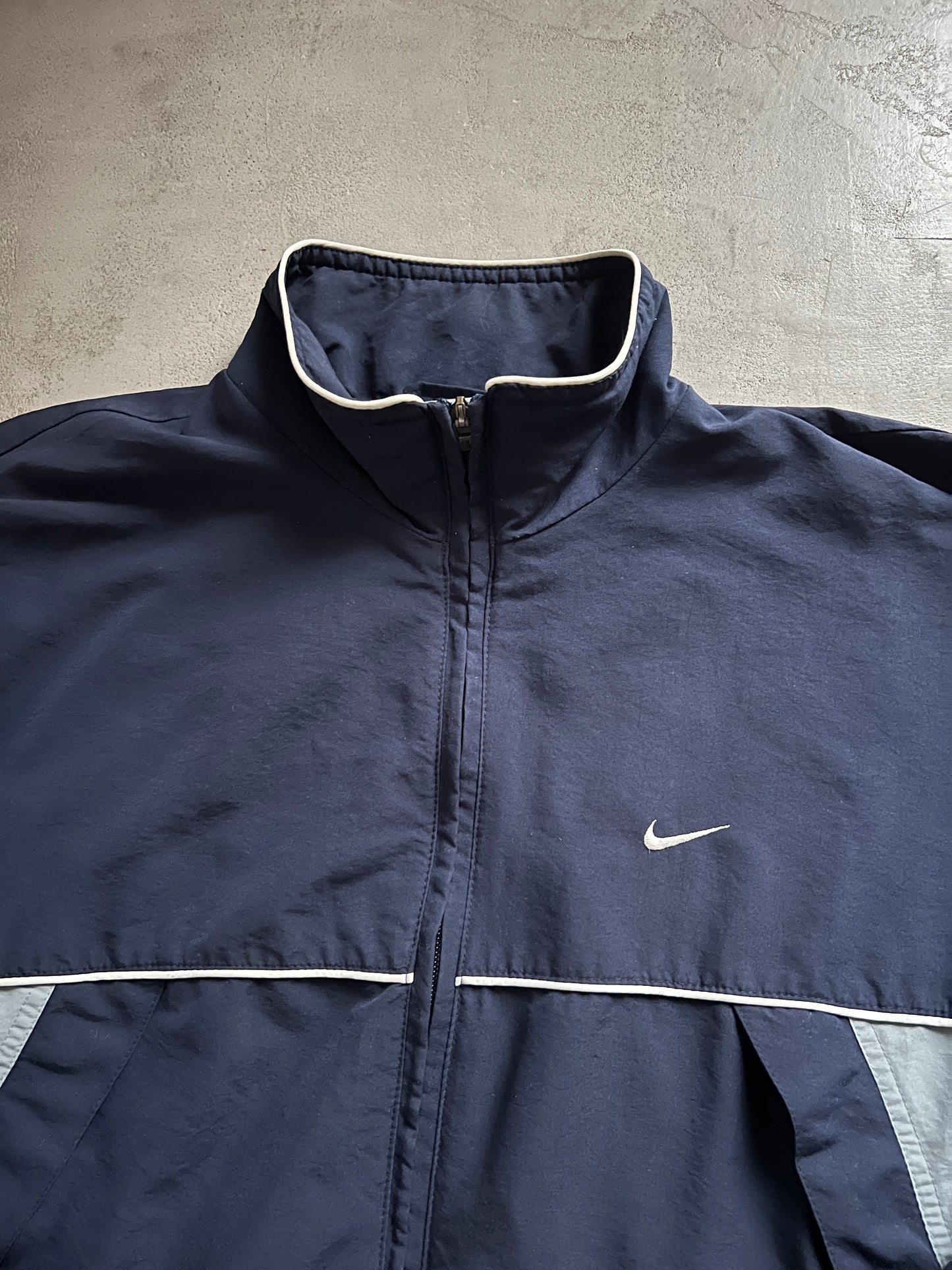 NAVY NIKE TRACK JACKET - 2000S - L/M