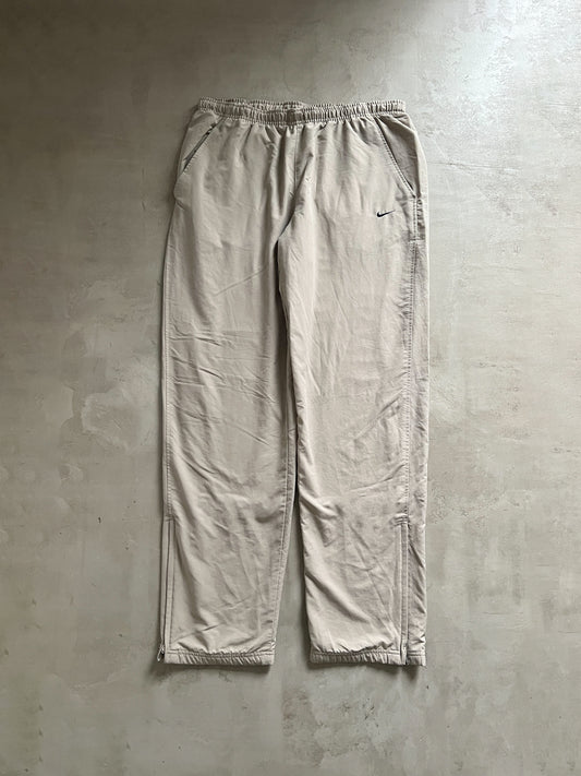 BEIGE NIKE TRACK PANTS - 2000S - XL/L