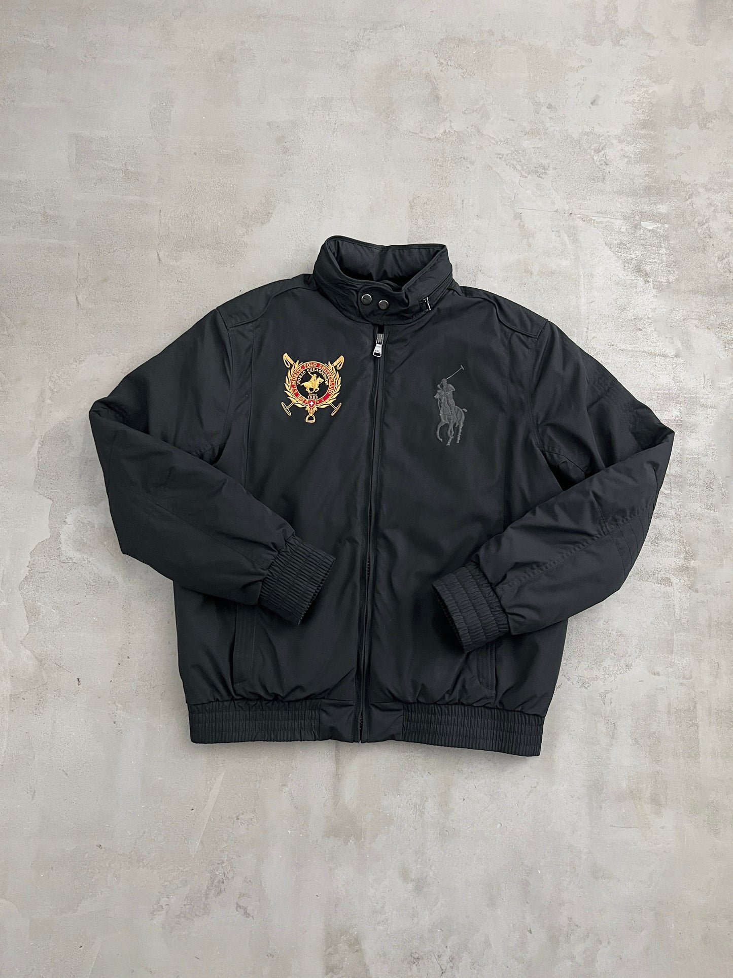 BLACK POLO RALPH LAUREN JACKET - 2000S - M