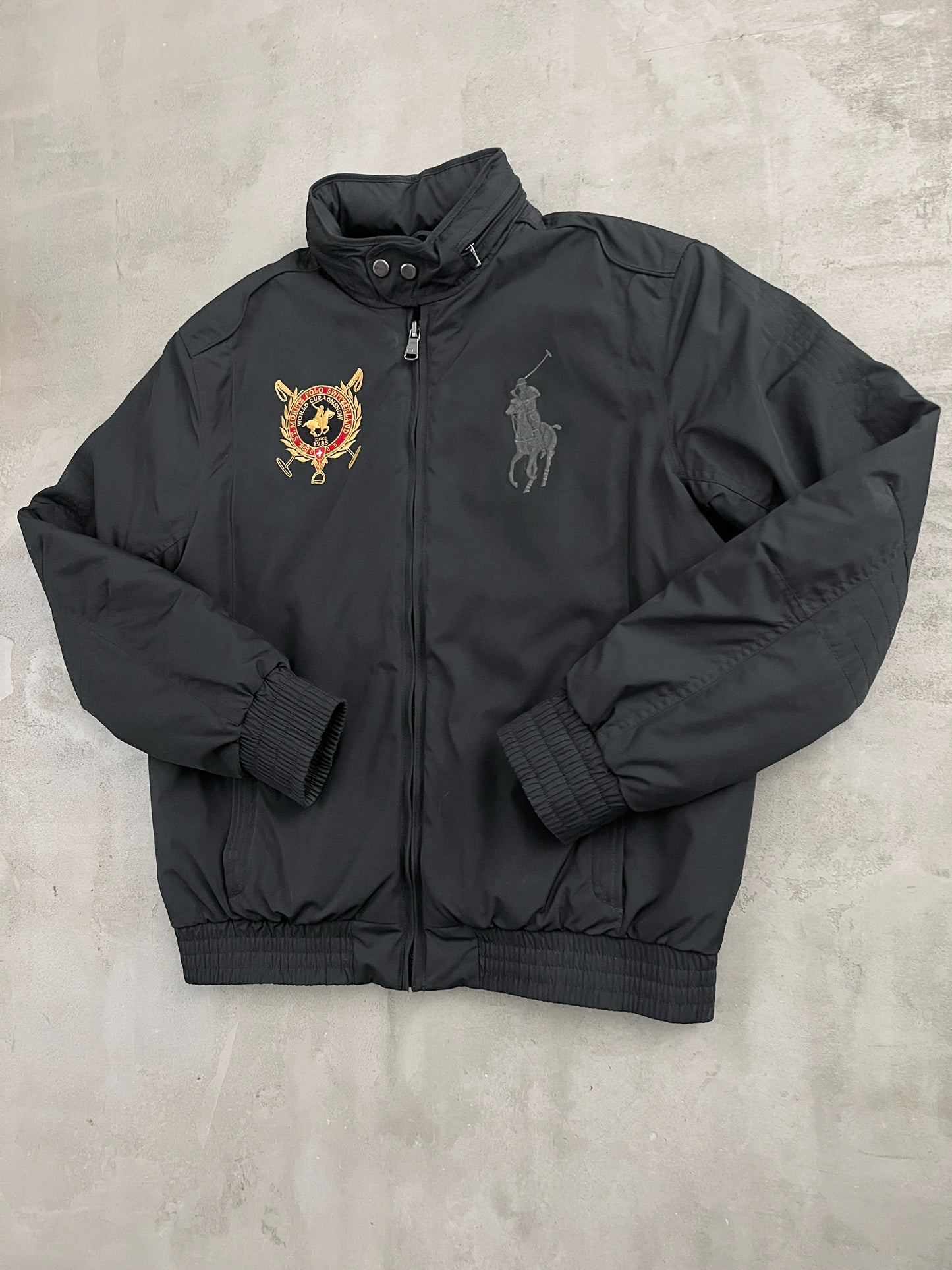 BLACK POLO RALPH LAUREN JACKET - 2000S - M