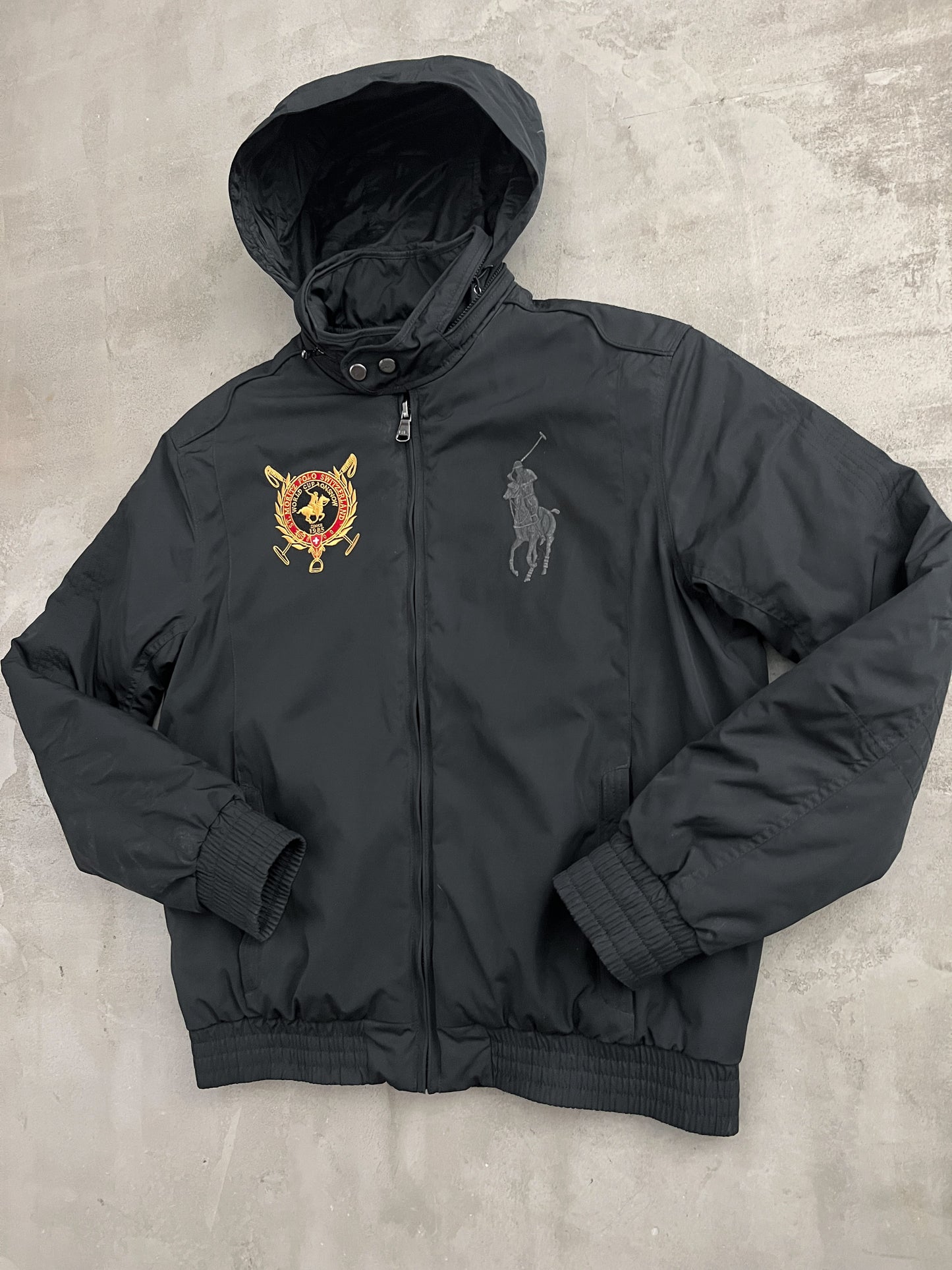 BLACK POLO RALPH LAUREN JACKET - 2000S - M