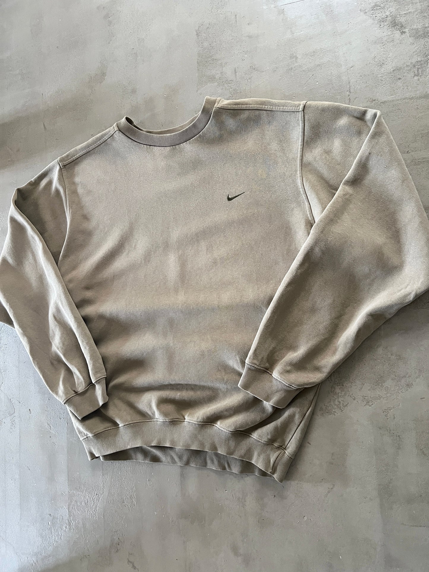 BEIGE NIKE SWEATER - 2000S - M