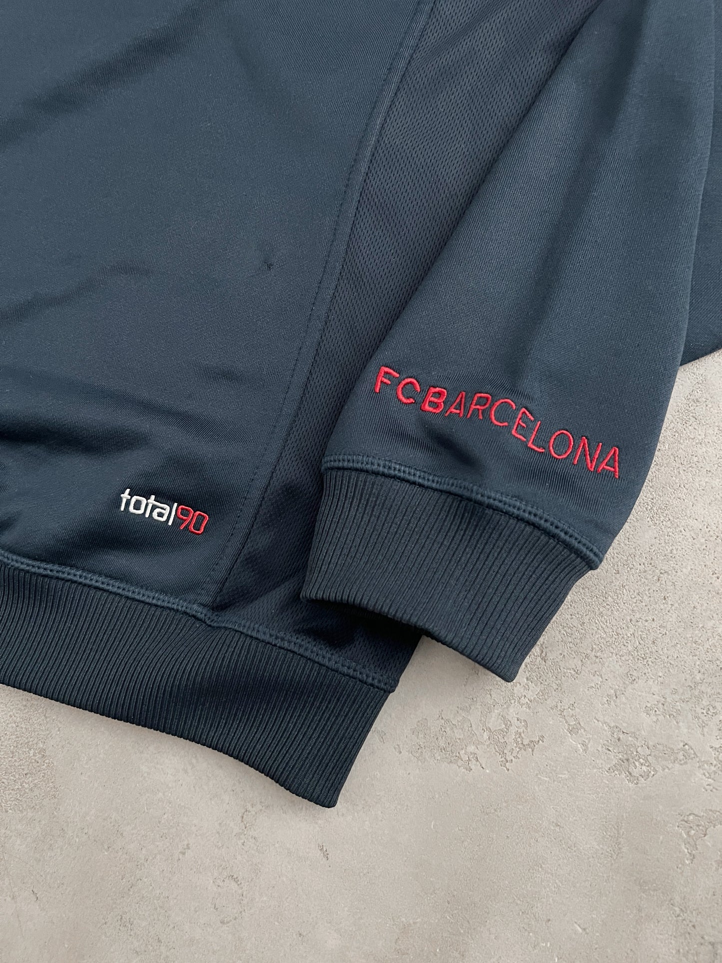 NAVY FC BARCELONA NIKE SWEATER - 2000S - L