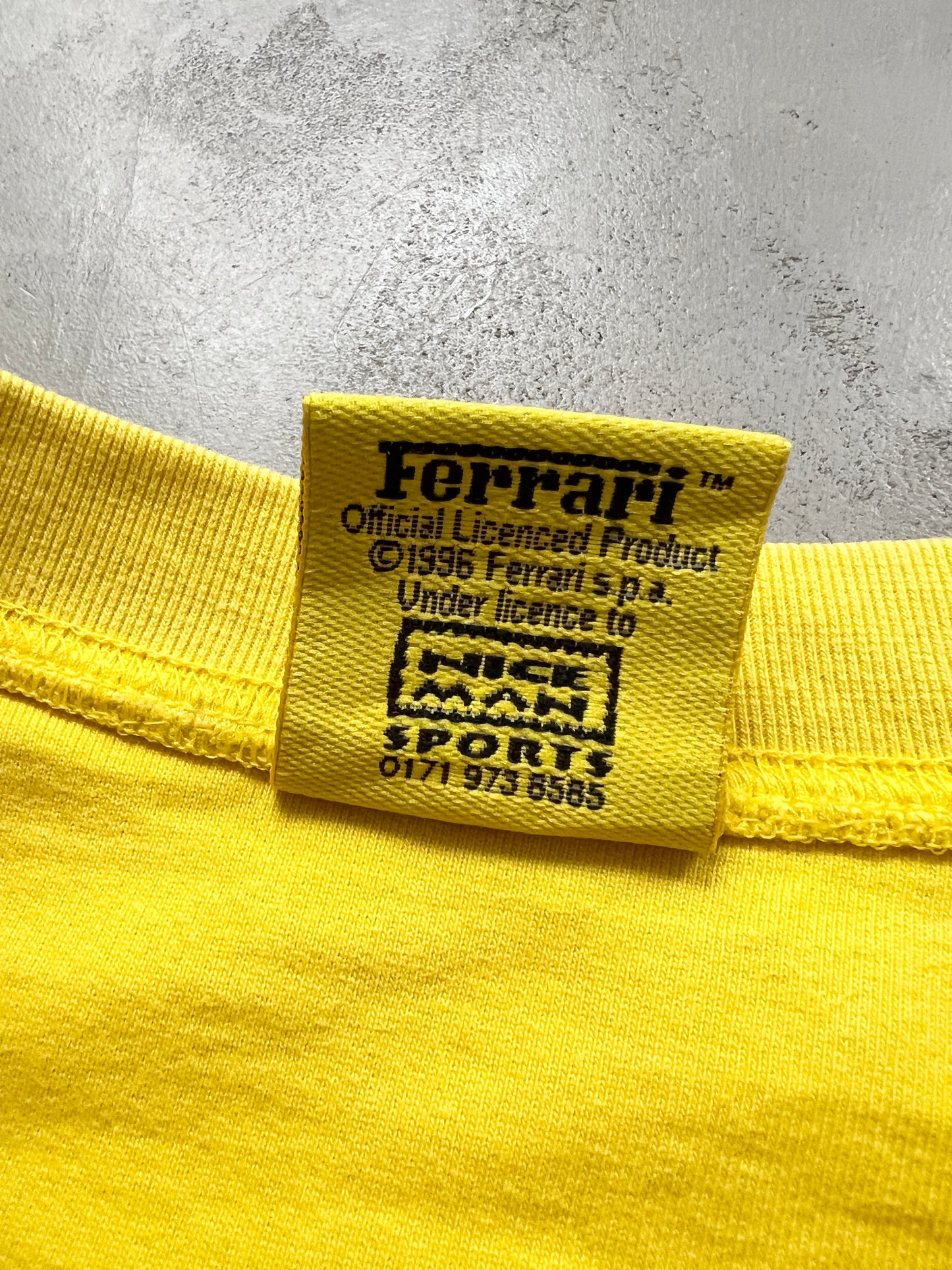 YELLOW FERRARI SWEATER - 1990S
