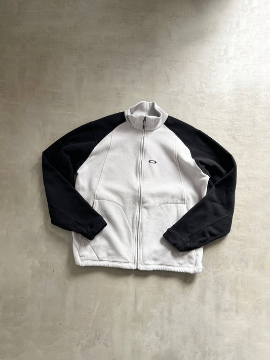 CREME/BLACK OAKLEY FLEECE - 1990S - XL