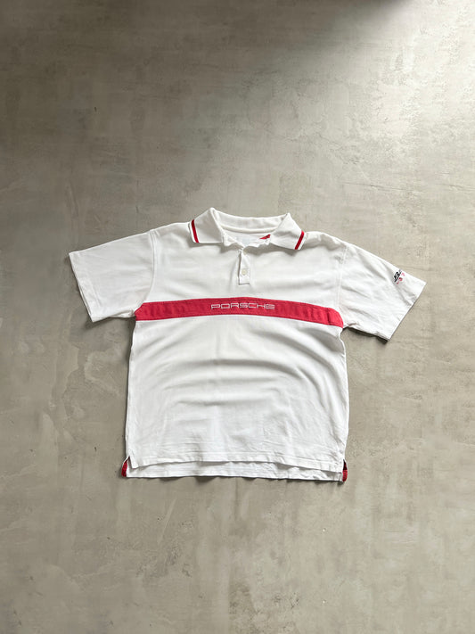WHITE PORSCHE POLO - 1990S - M