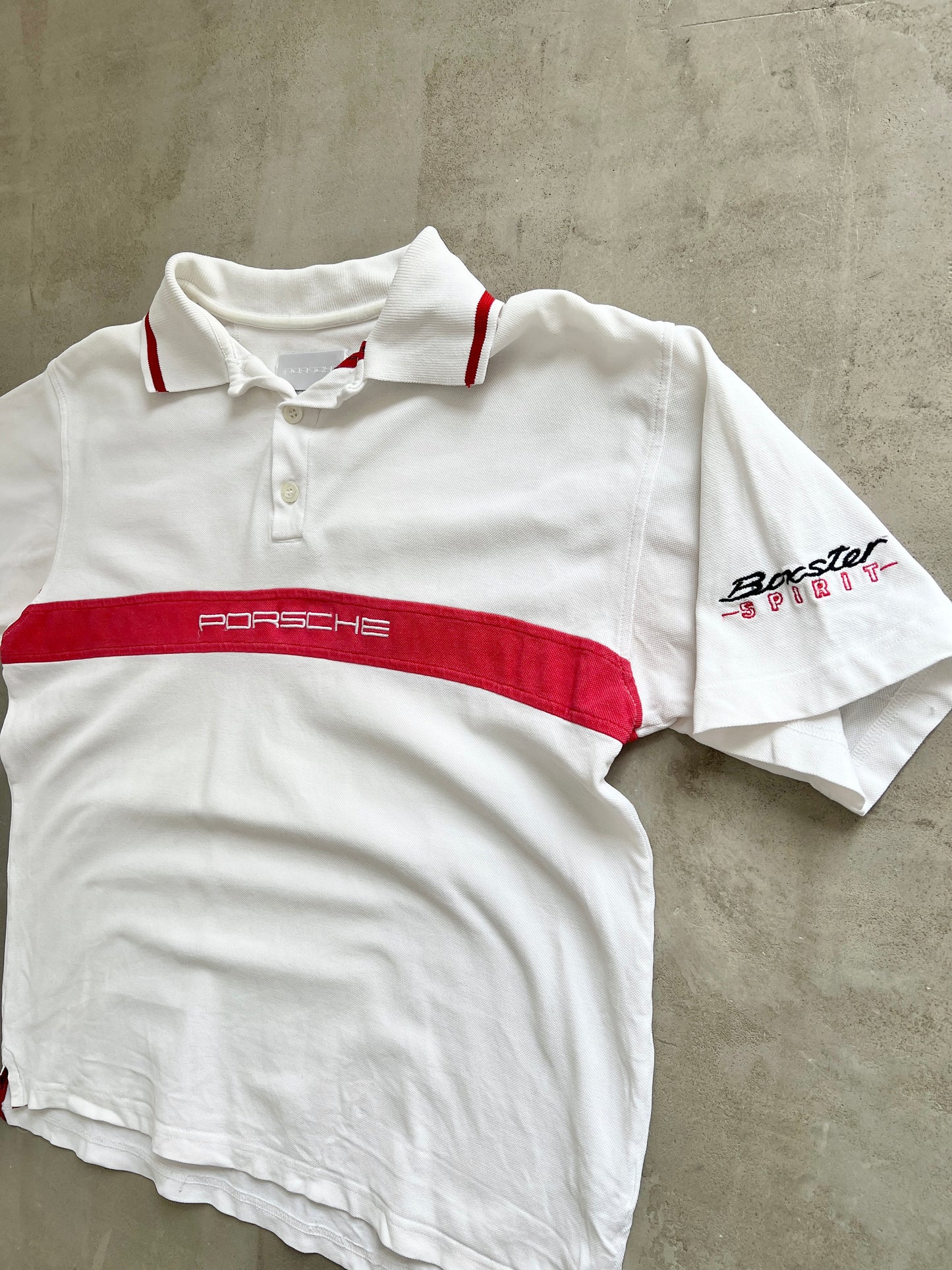 WHITE PORSCHE POLO - 1990S - M