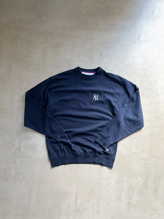 NAVY YANKEES RUSSELL SWEATER - 2000S - L