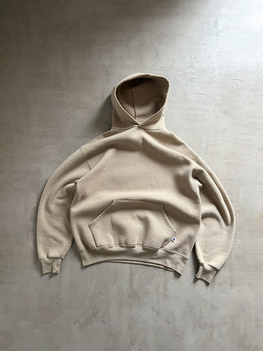 TAN RUSSELL HOODIE - 1990S - L
