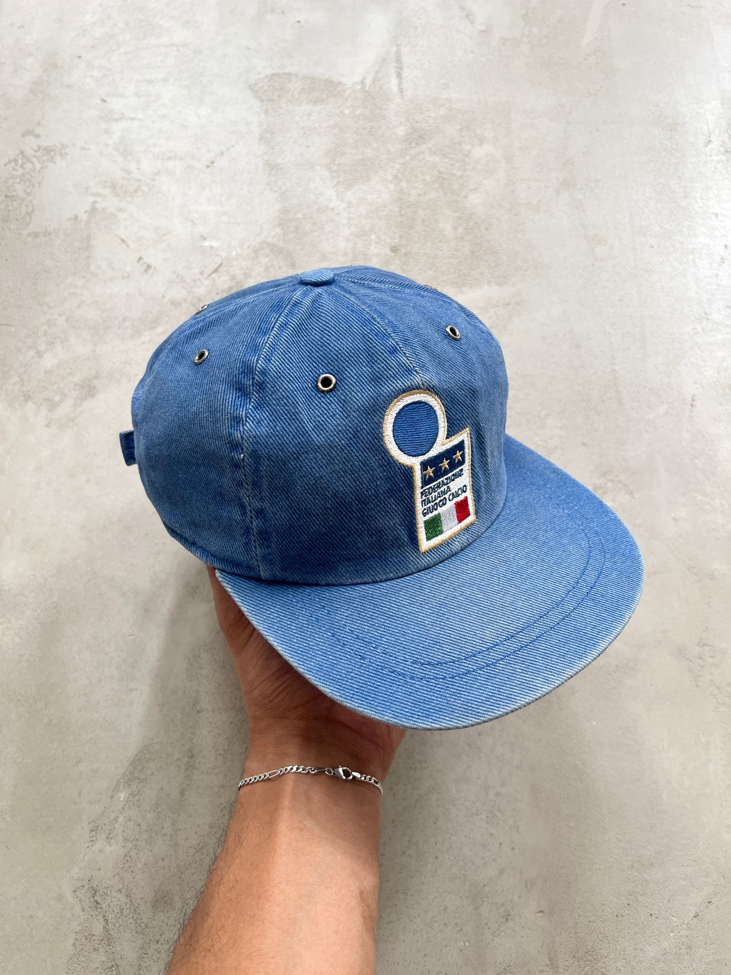 FADED BLUE ITALY NIKE CAP - 1990S