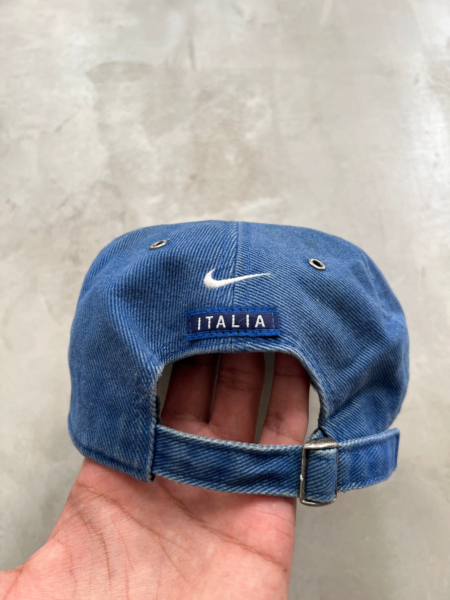 FADED BLUE ITALY NIKE CAP - 1990S