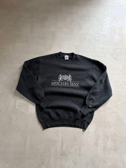 BLACK MERCEDES BENZ SWEATER - 1990S - S