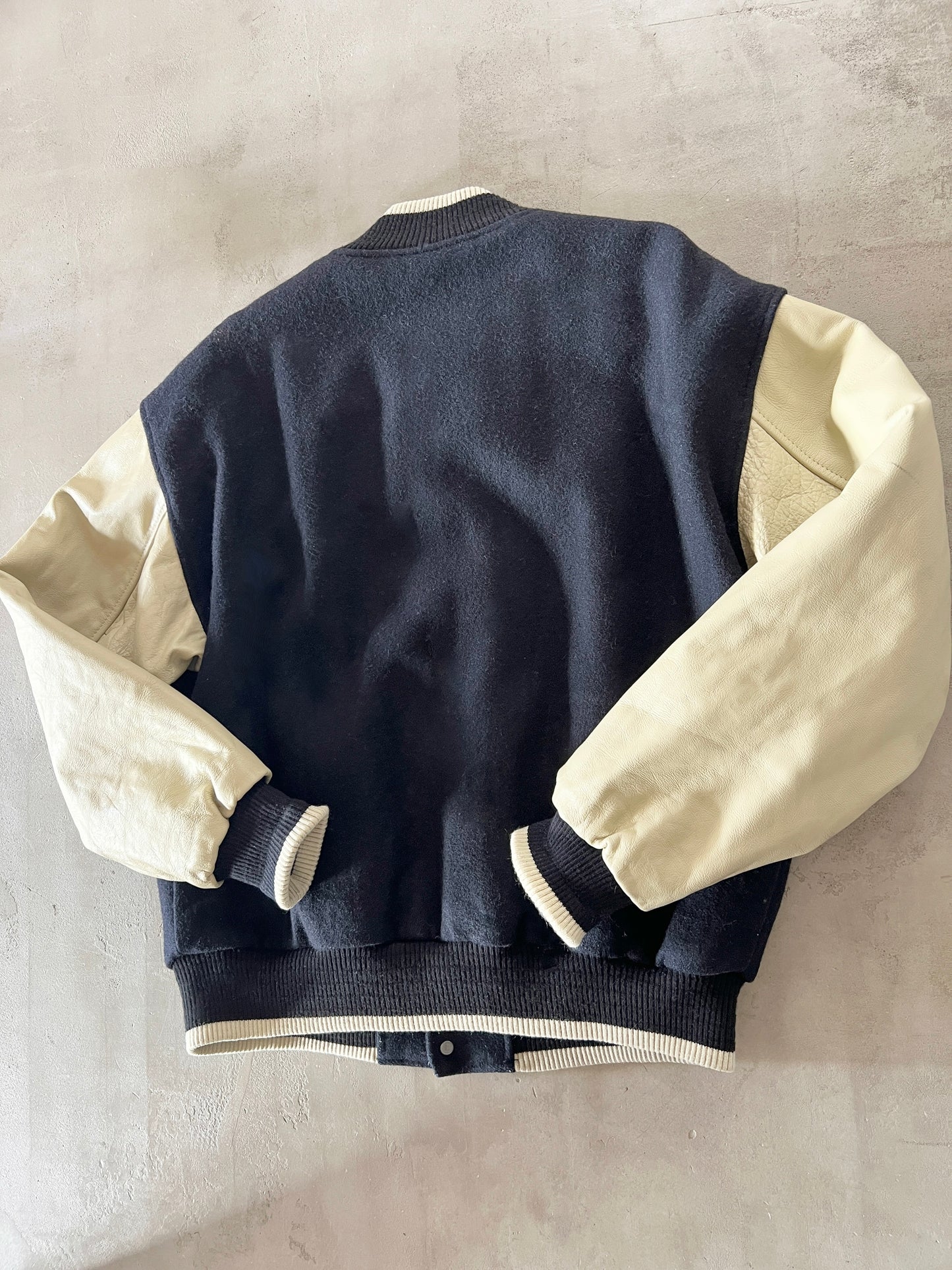 BLACK/CREME FORD JACKET - 1990S - L