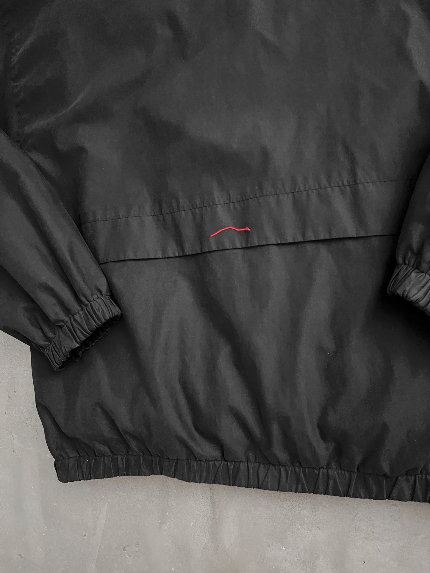 BLACK PORSCHE 2 SIDE REVERSIBLE JACKET - 1990S - L/XL