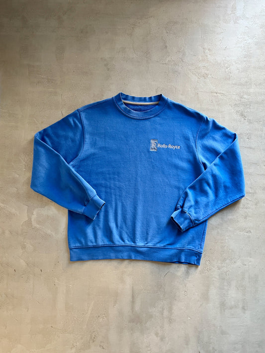 BLUE ROLLS ROYCE SWEATER - 1990S - M