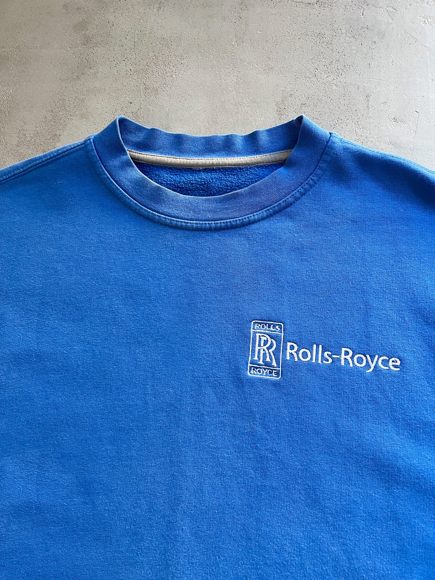 BLUE ROLLS ROYCE SWEATER - 1990S - M