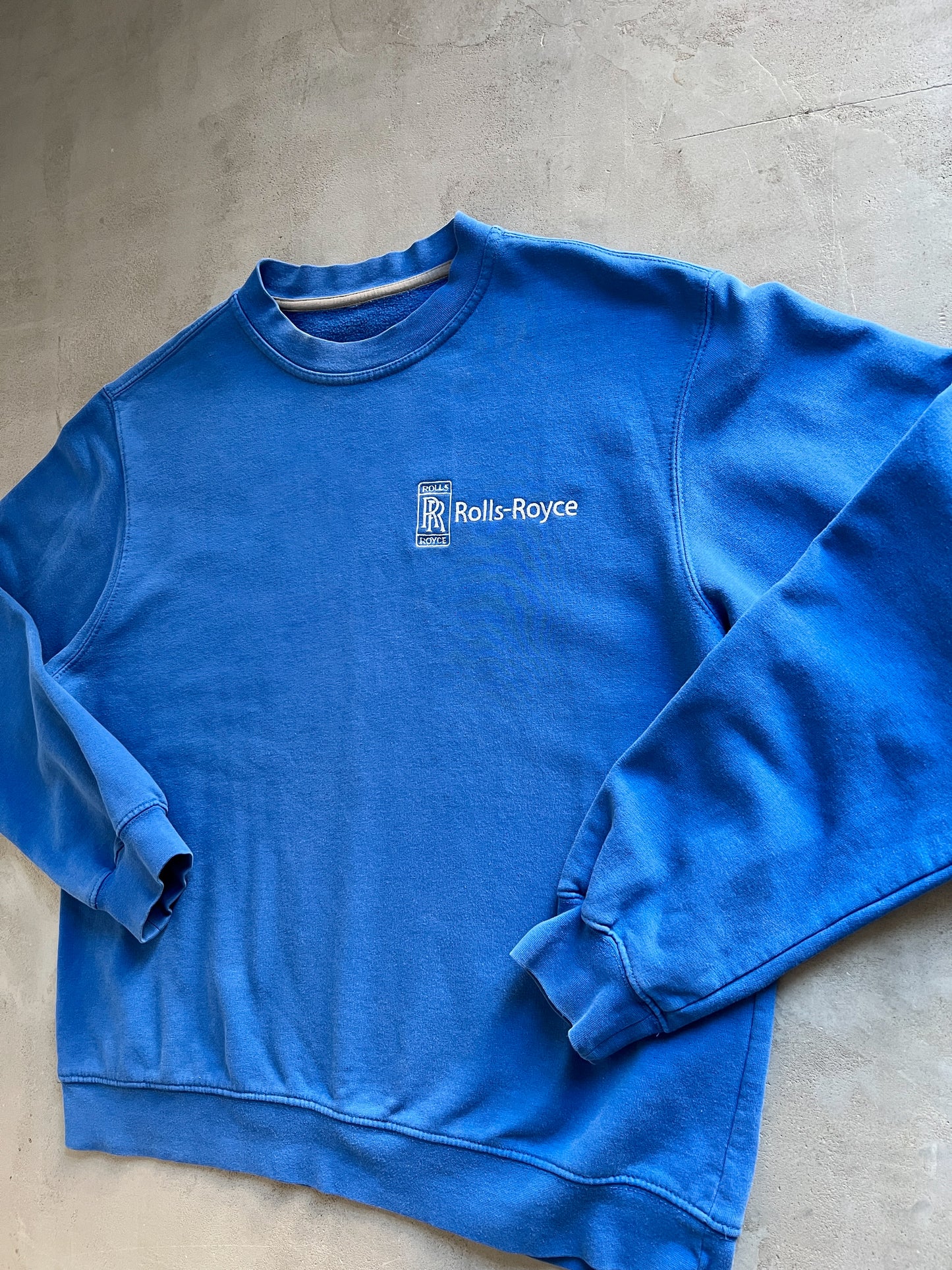 BLUE ROLLS ROYCE SWEATER - 1990S - M