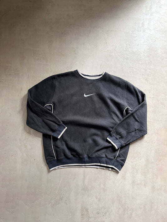 BLACK/GREY NIKE SWEATER - 2000S - XL/L