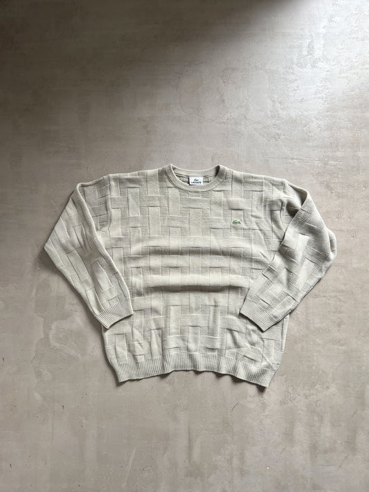 CREME LACOSTE KNIT SWEATER - 2000S - S