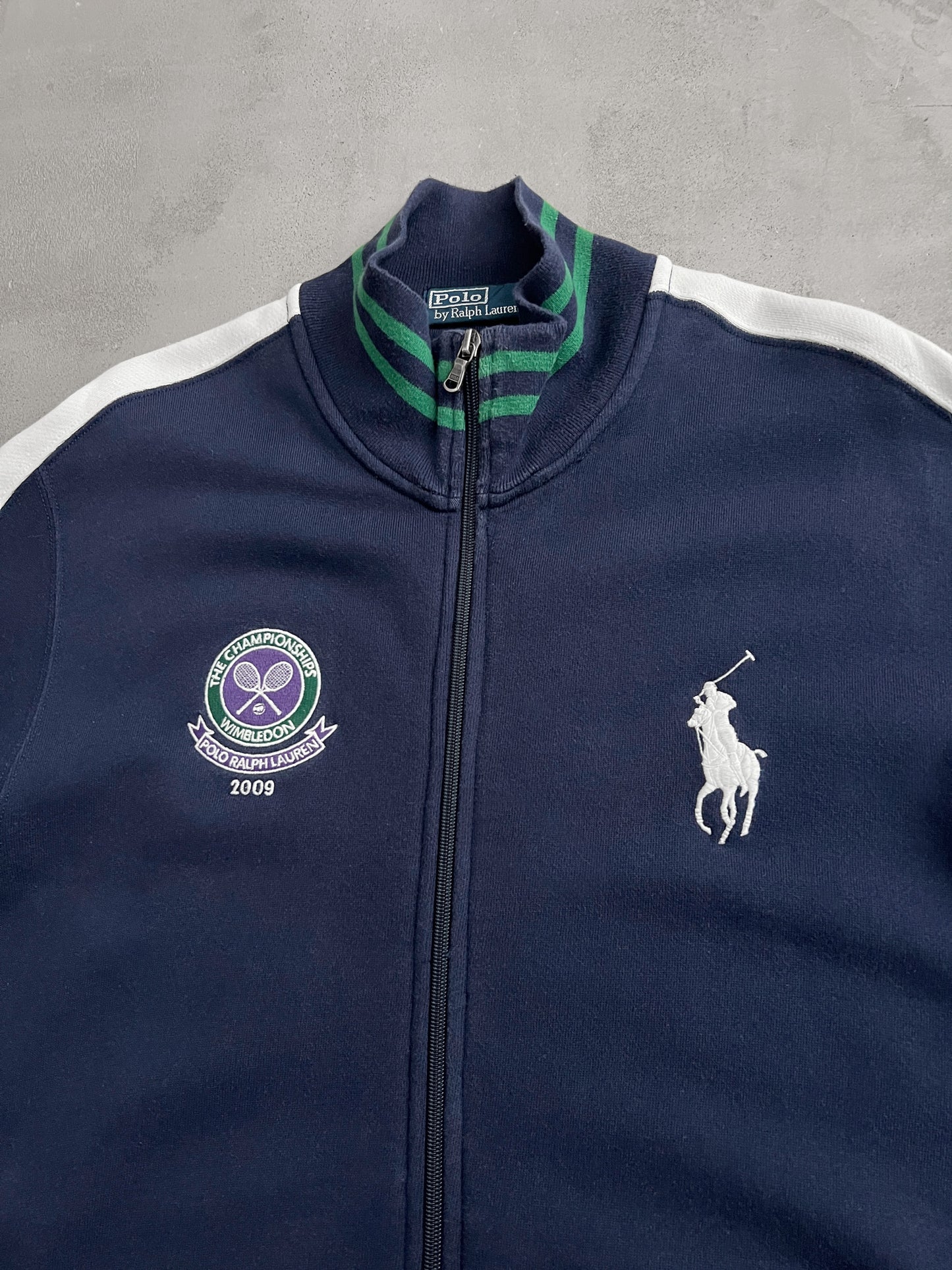 NAVY WIMBLEDON RALPH LAUREN JACKET - 2009 - XL/L