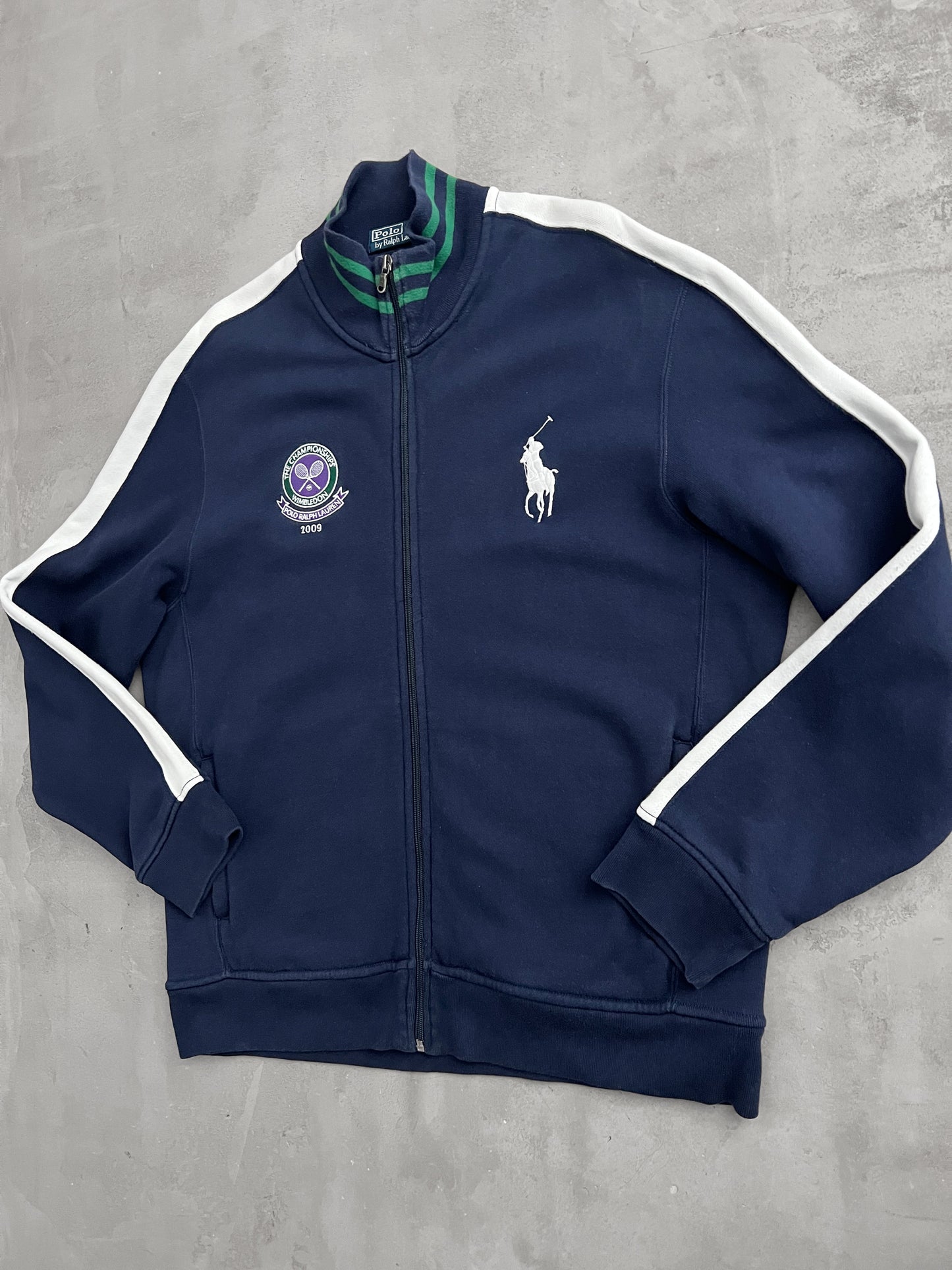 NAVY WIMBLEDON RALPH LAUREN JACKET - 2009 - XL/L