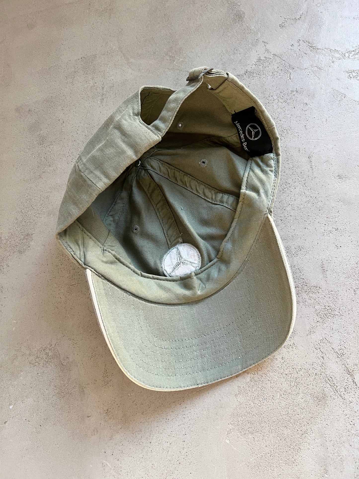 KHAKI MERCEDES BENZ CAP - 1990S