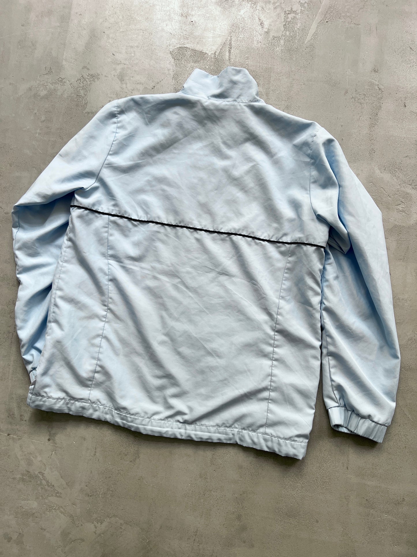 BABY BLUE ADIDAS TRACK JACKET - 2000S - WMNS L