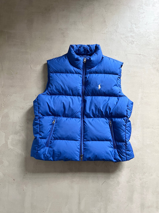 BLUE RALPH LAUREN PUFFER VEST - 2000S - S