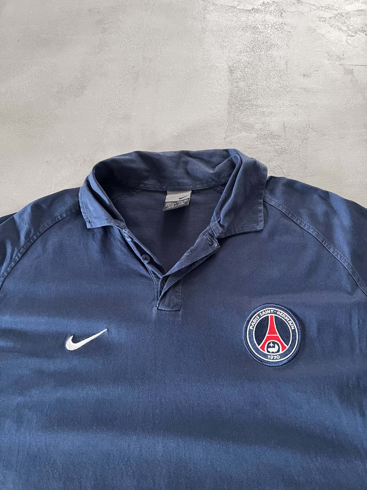 NAVY PSG NIKE POLO - 2000S - L/XL