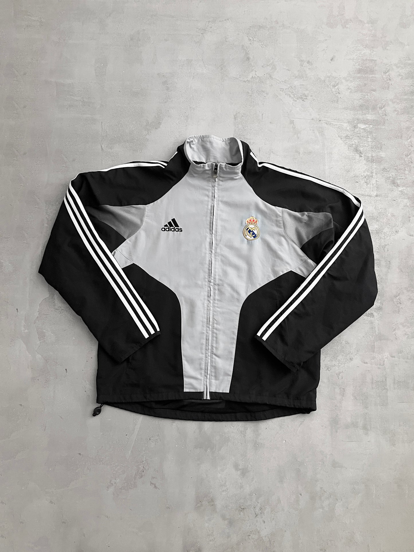 GREY REAL MADRID TRACK JACKET - 2004 - L