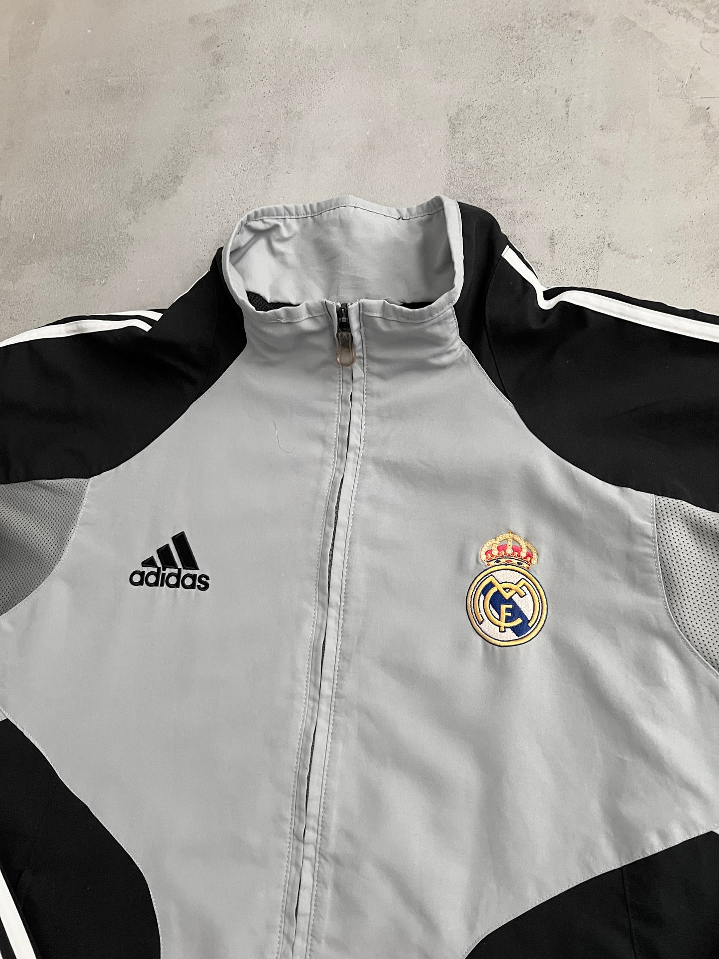 GREY REAL MADRID TRACK JACKET - 2004 - L
