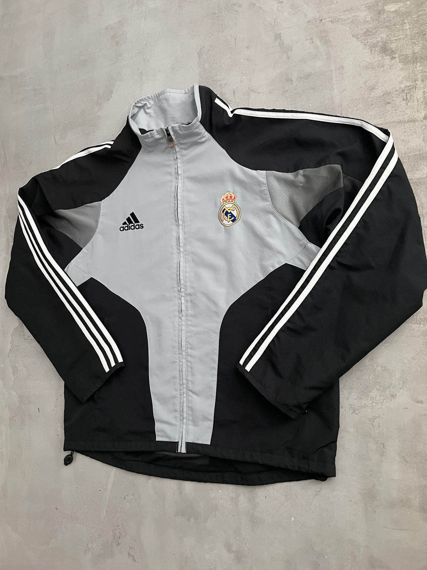 GREY REAL MADRID TRACK JACKET - 2004 - L