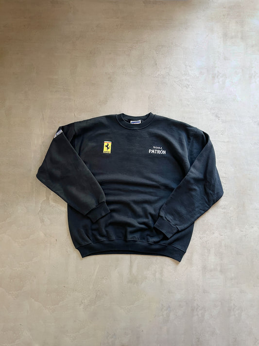 BLACK FERRARI SWEATER - 1990S - L/XL
