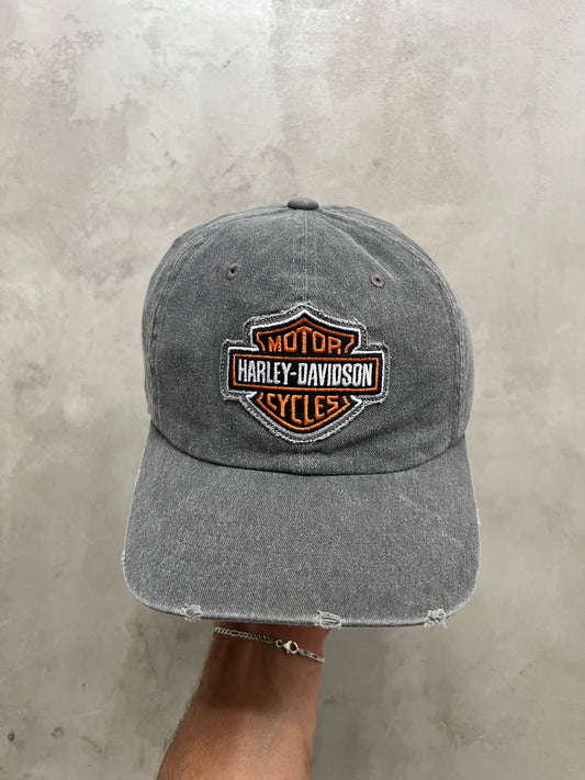 GREY HARLEY DAVIDSON CAP - 1990S