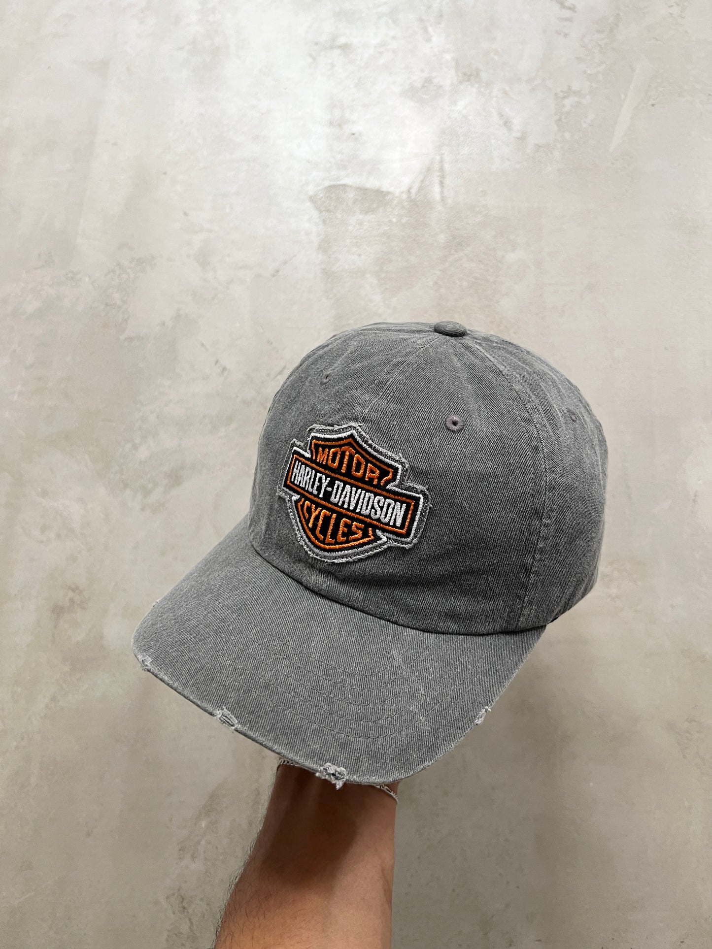 GREY HARLEY DAVIDSON CAP - 1990S